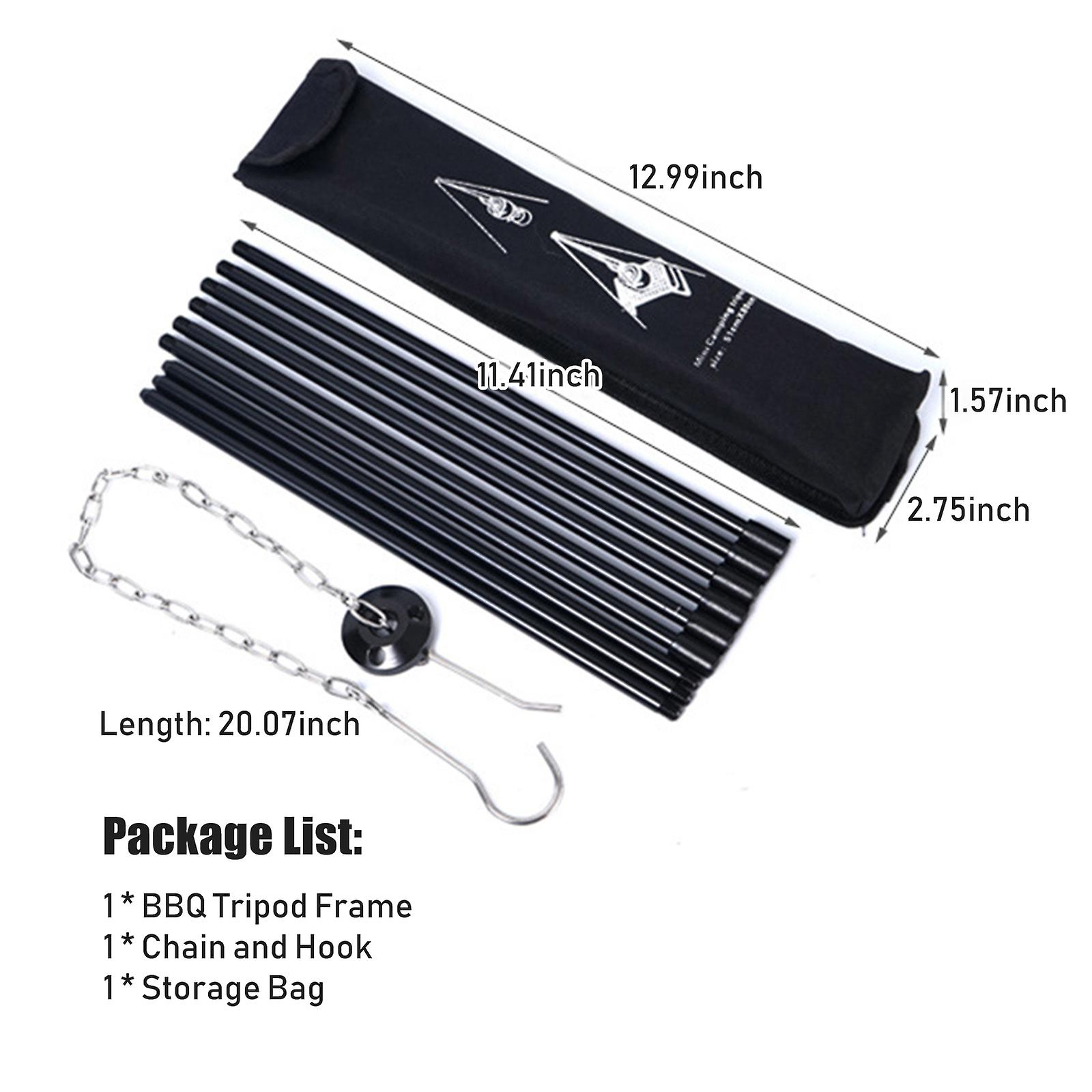 Outdoor Cooking Swivel Fire Grill Portable Tripod Charcoal BBQ Grill With Fire Pit And Adjustable Hanging Chain