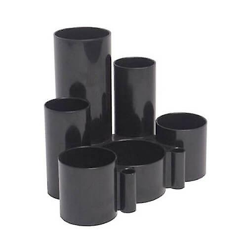 RECYCLED Italplast Desk Tidy Tubes Organiser Black Versatile Office Essentials