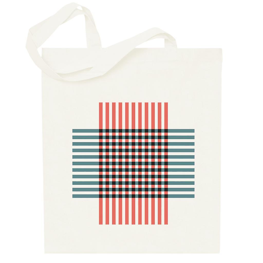 Geometric Shape Weave Pattern Totebag