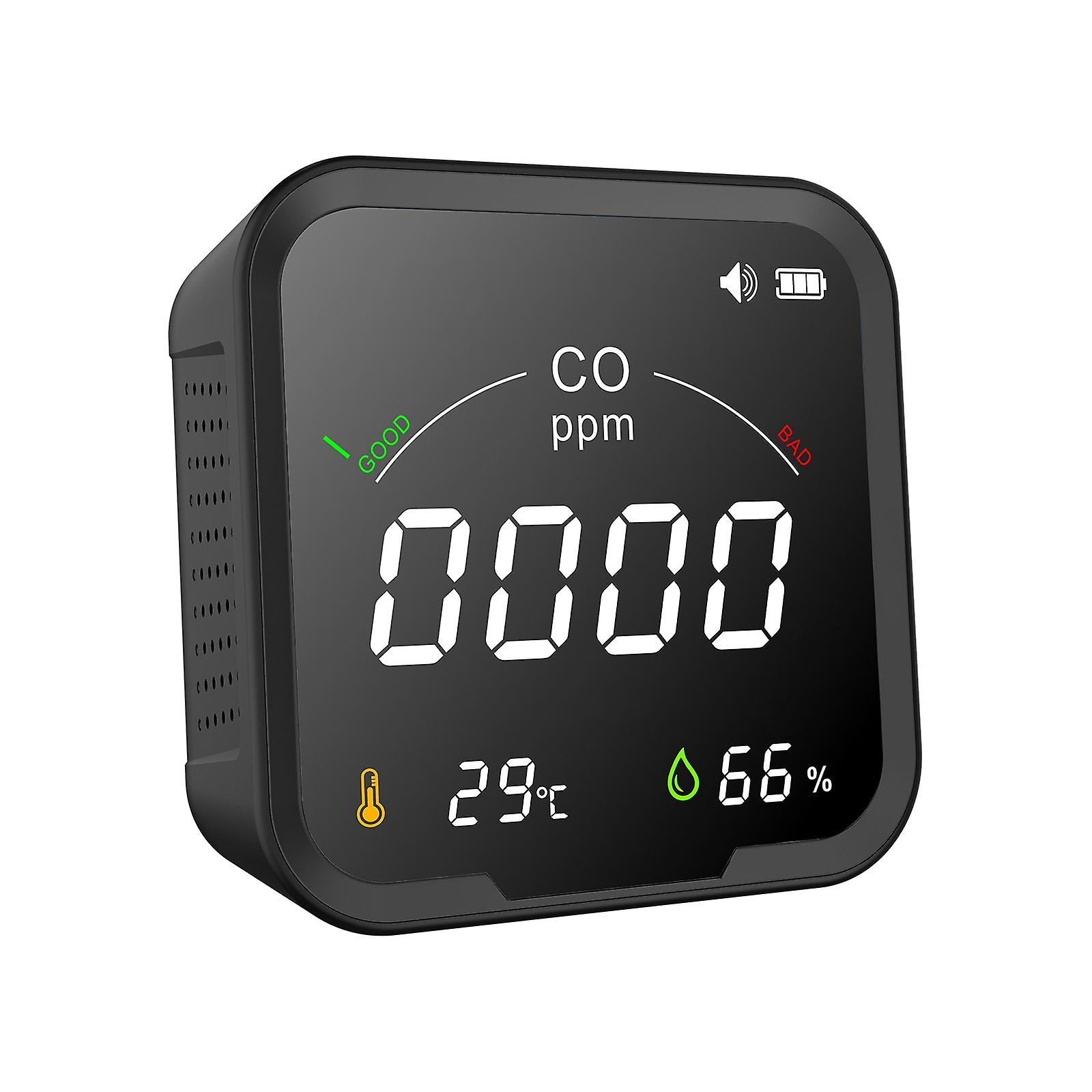 Multi-function Carbon Monoxide Detector With  Temperature And Humidity Meter, Co Beep Alarm, Low Battery Reminder