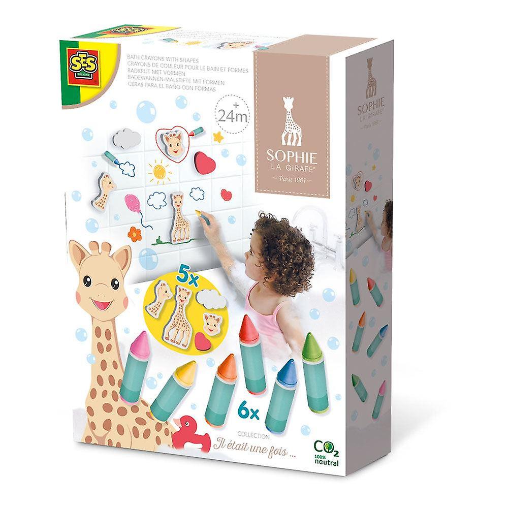 SES CREATIVE Sophie La Giraffe Bath Crayons with Shapes