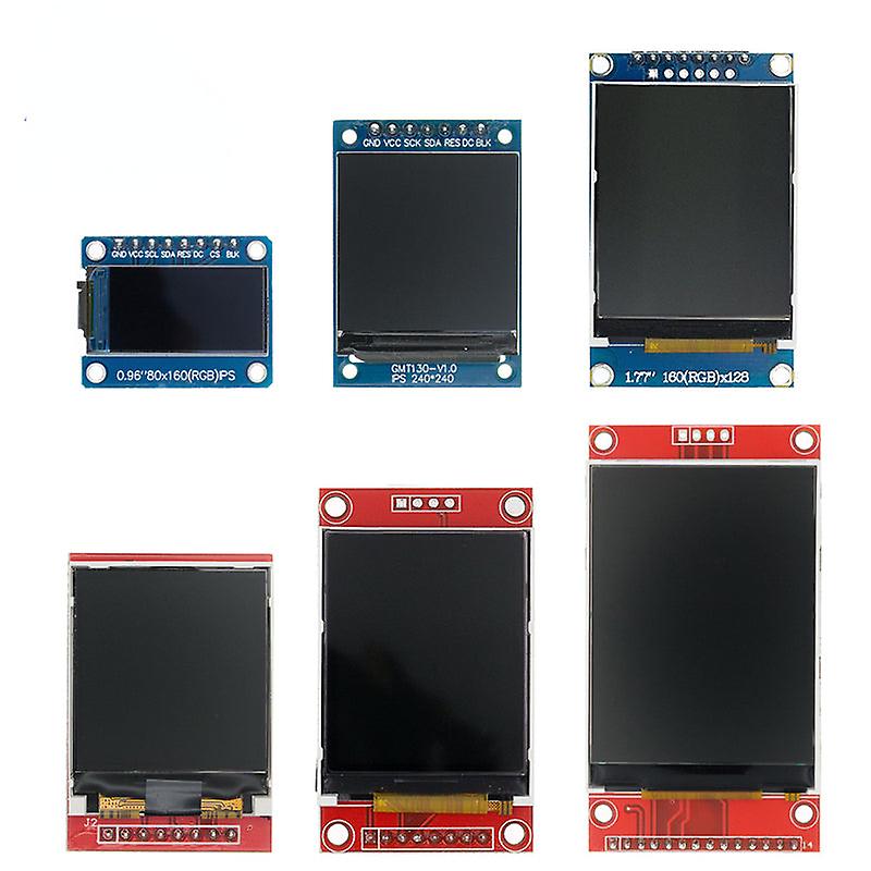 TFT-skärm 0,96 / 1,3 1,44 1,77 1,8 2,0 2,4 tums ips 7p Spi hd 65k fullfärgs LCD-modul St7735 Drive Ic för Arduino