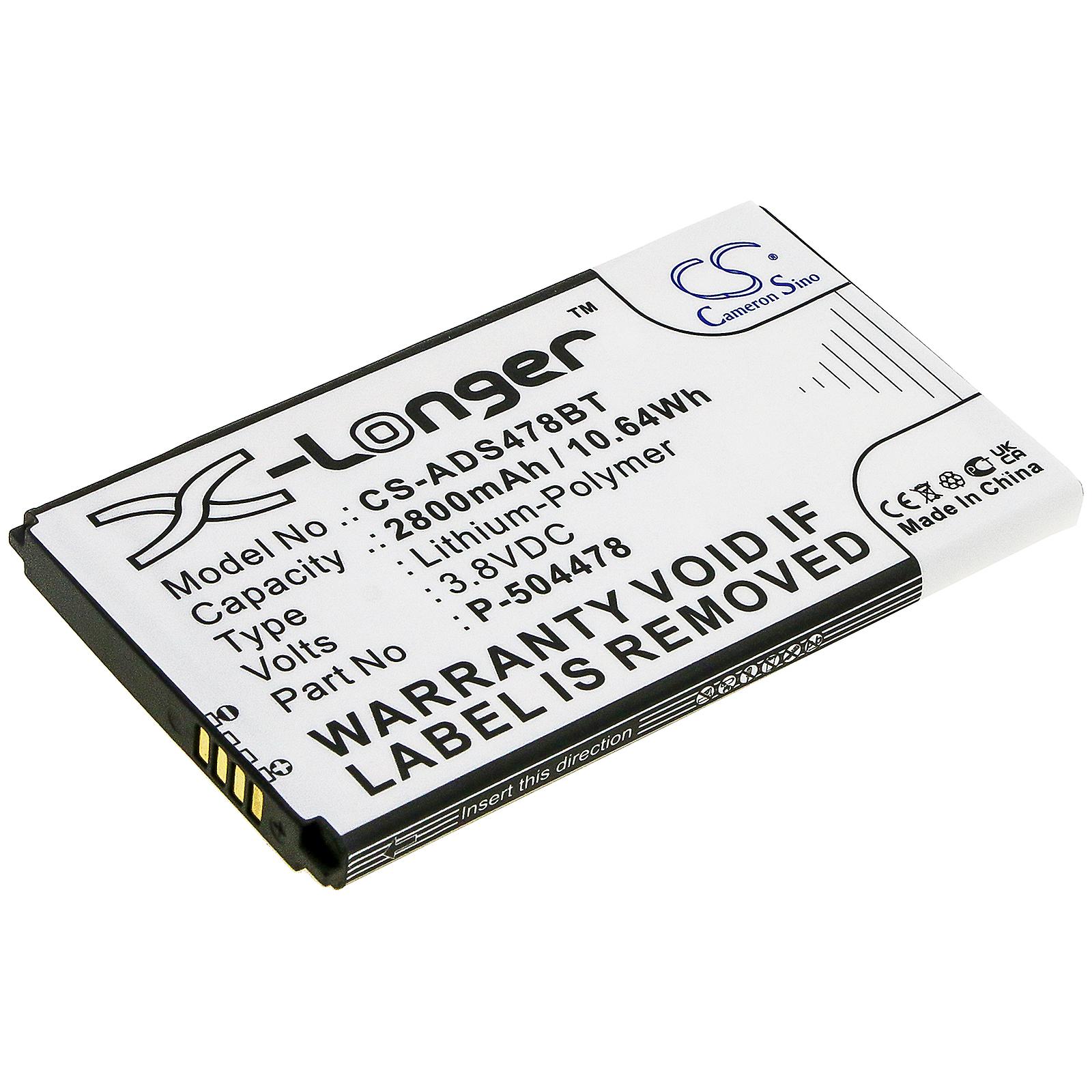 Battery for ADT Command Secondary Color Touchscreen Keypad P-504478 CS-ADS478BT
