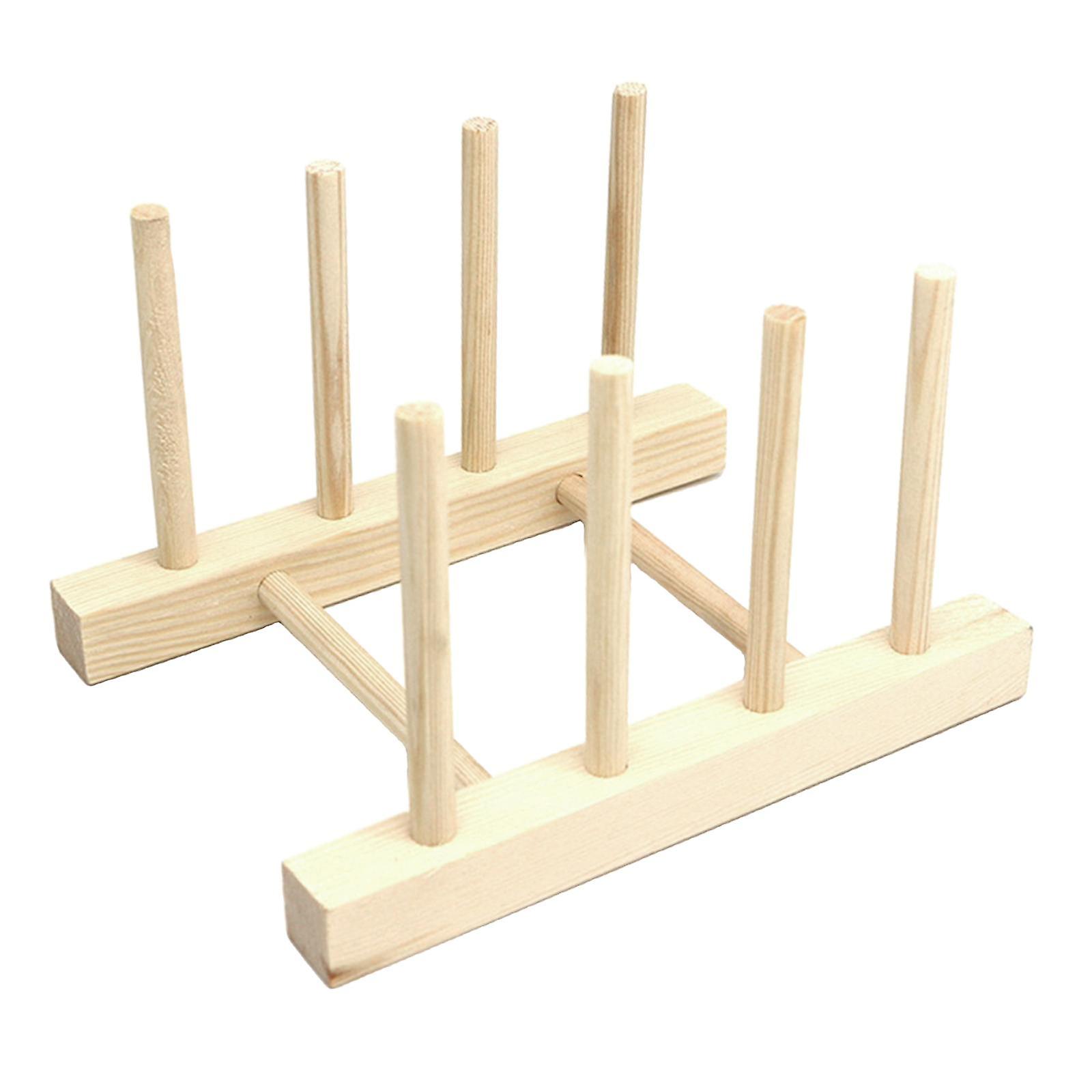 8 / 16-Spool Sewing Thread Rack Wooden Embroidery Thread Organizer Small