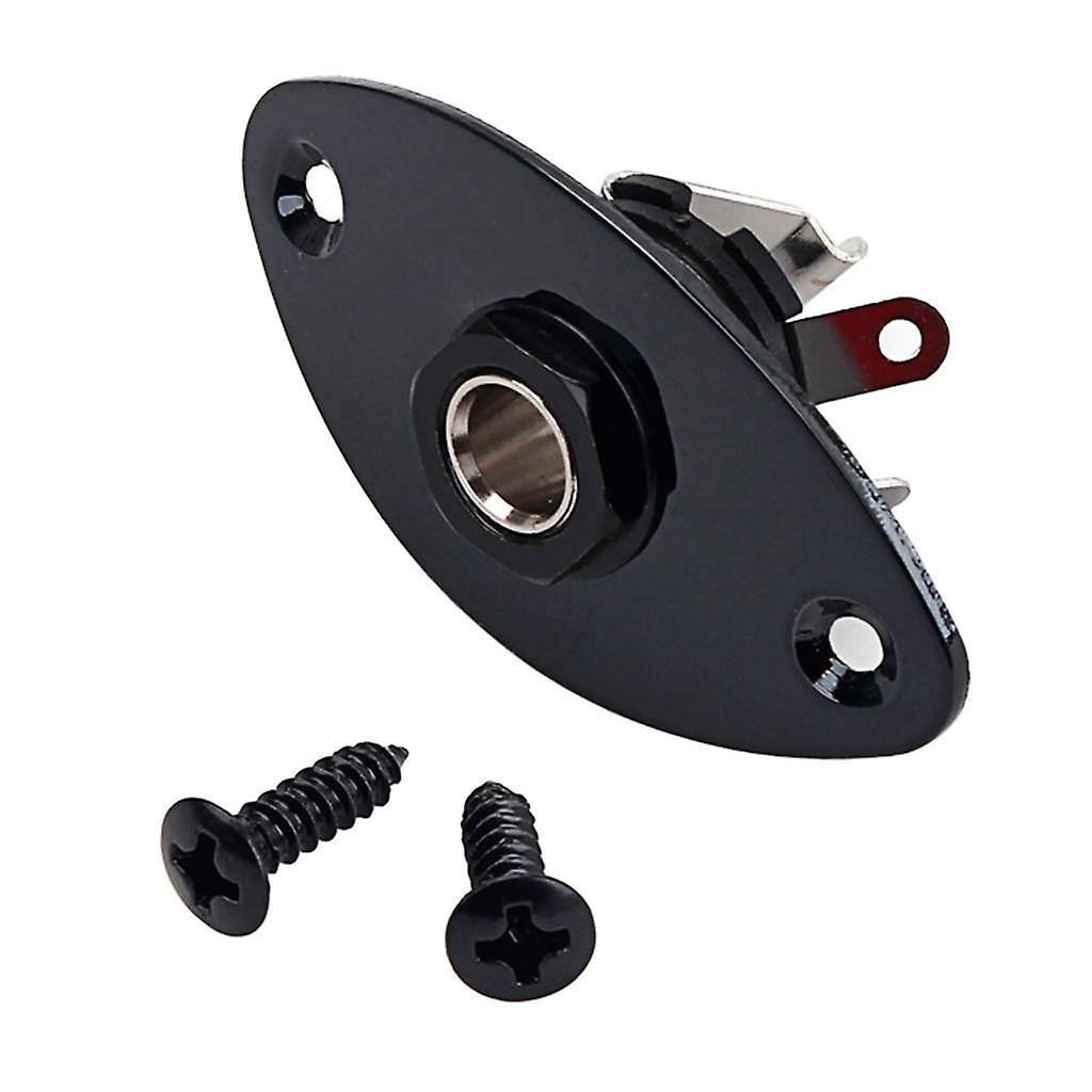 Oval Input Output Jack & Socket Plate for Electric Bass Cigar Box Guitar Kit