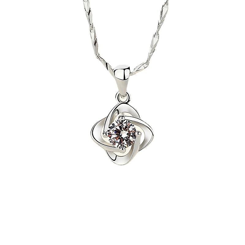 S925 Sterlingsilber Vierblättrige Grashalskette