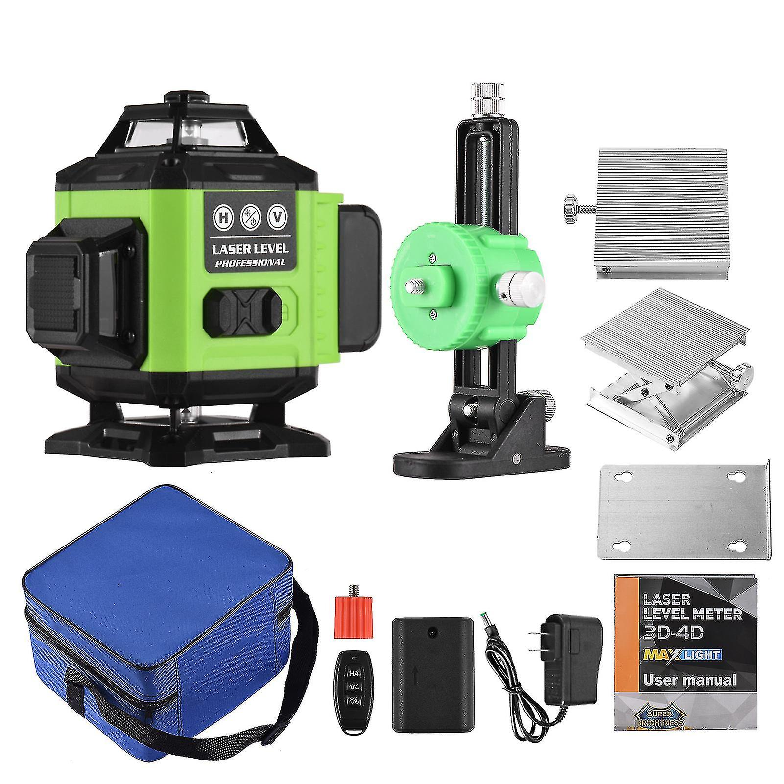 4D 16 Lines laser level 360° Self-leveling Machine Lithium Battery
