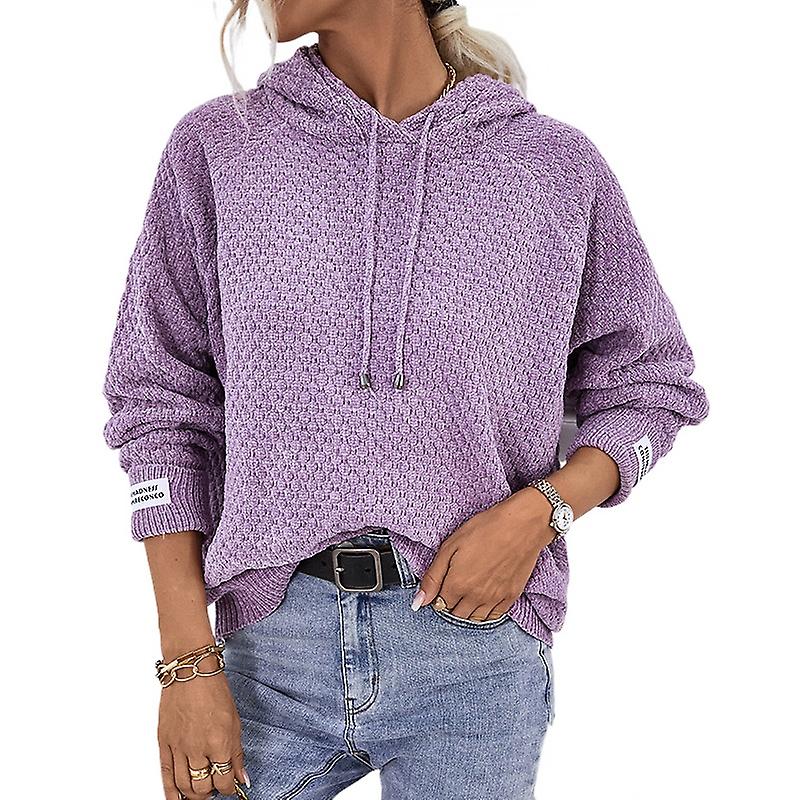 Hooded Drawstring Pullover Sweater