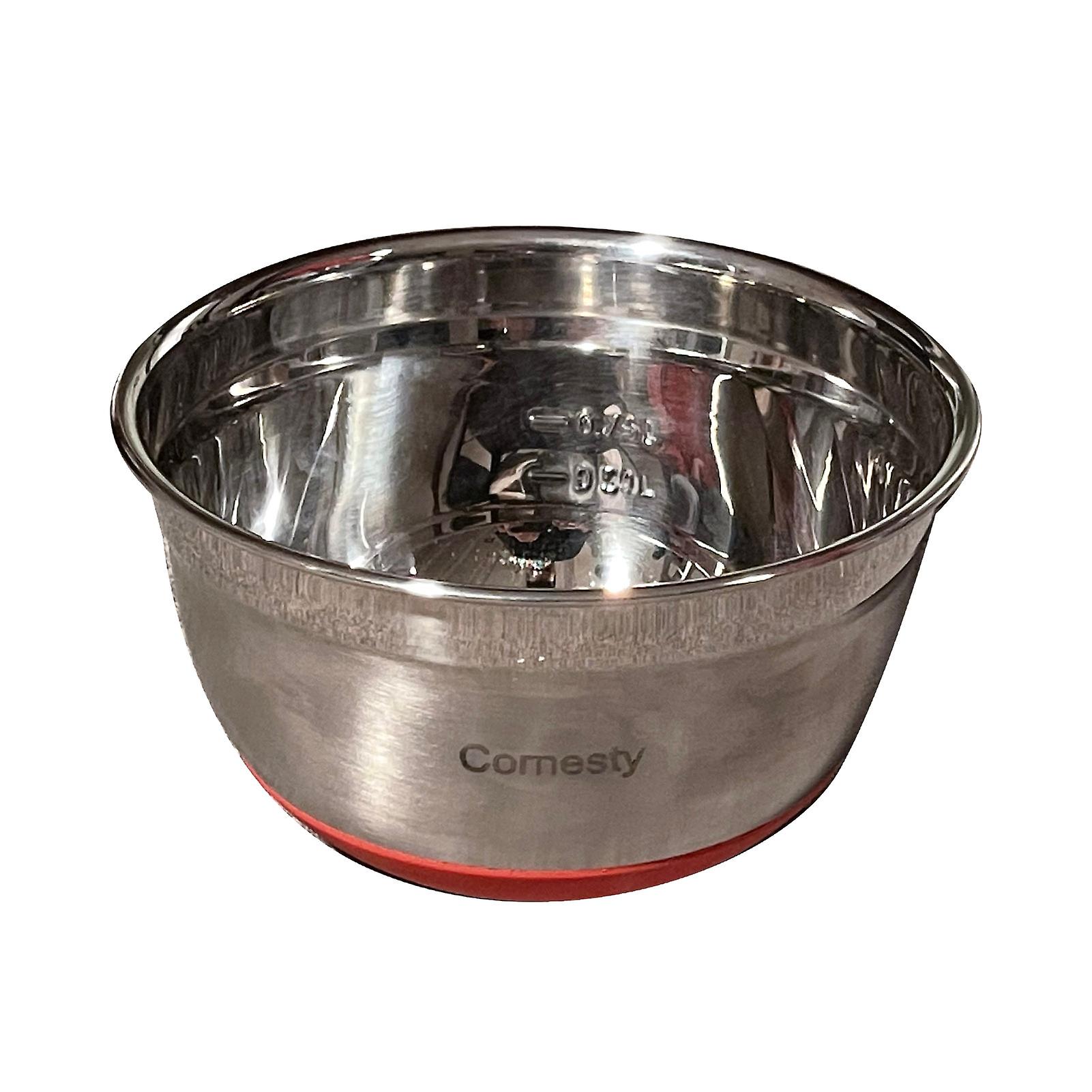1.3l Stainless Steel Mixing Bowls With Silicone Bottom Nesting Bowl
