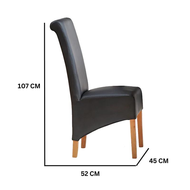 Koda Light Mango Leather Dining Chair ( A Pair )