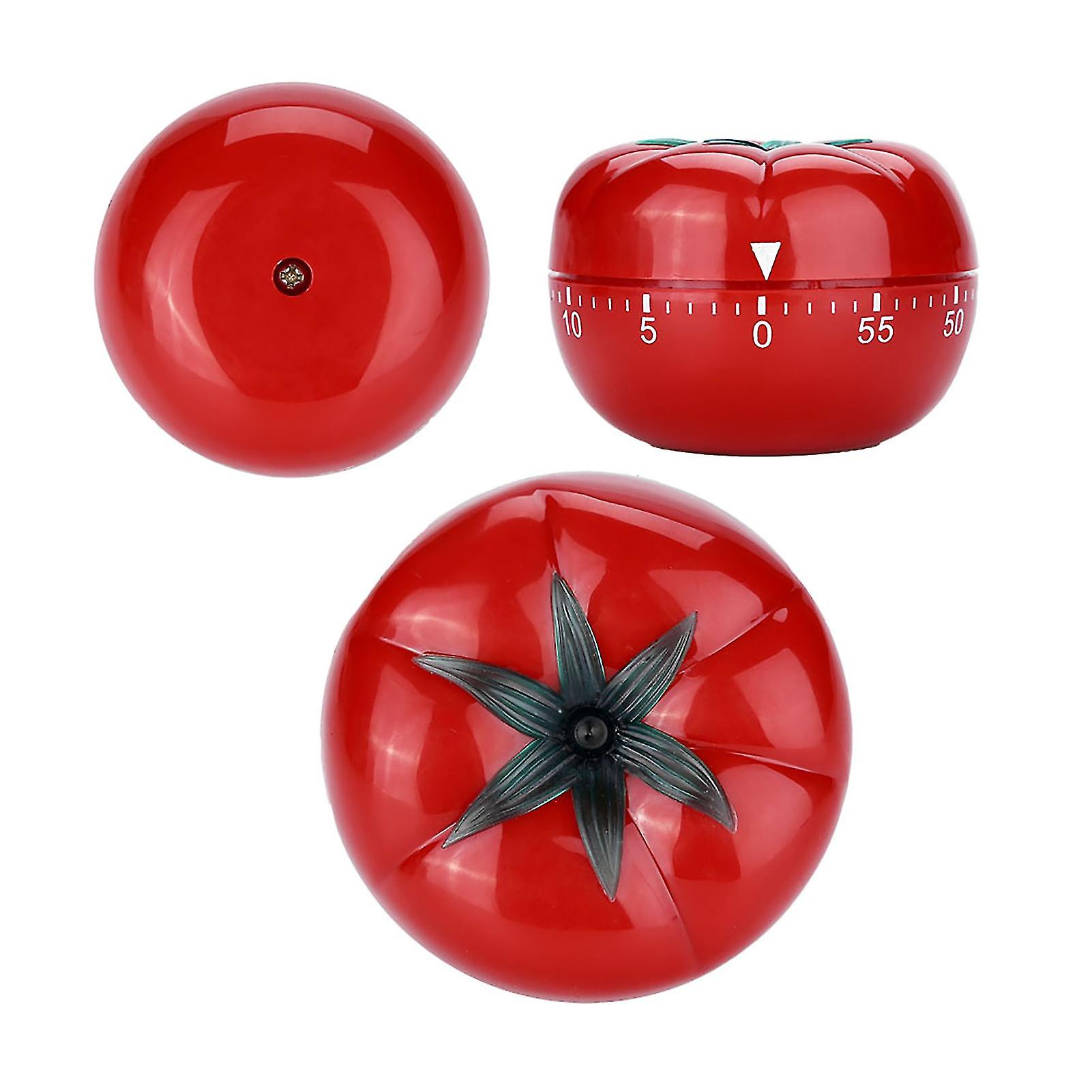 Fun and Functional Tomato Shaped Mechanical 60 Minutes Countdown Timer for Kitchen Cooking & Baking(6.3 * 4.5cm)
