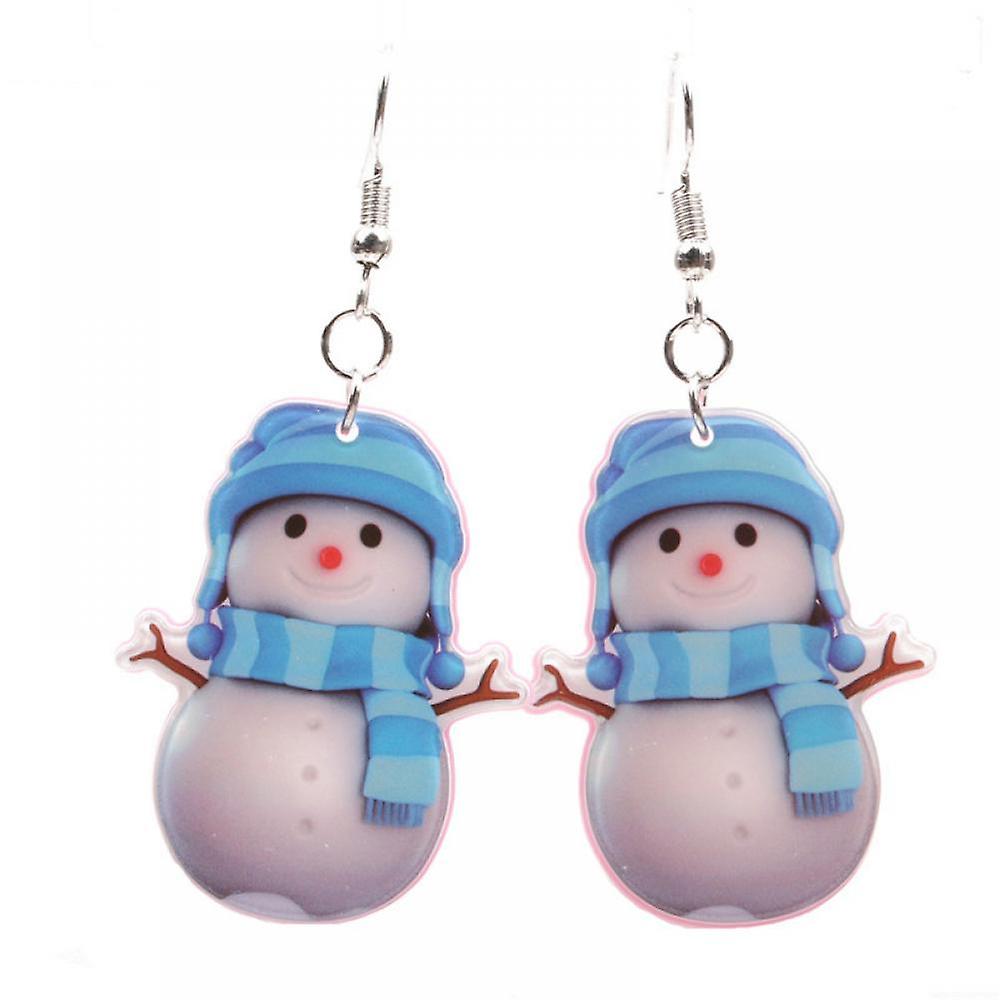 Acryl Weihnachten Schneemann Anhnger Ohrringe (UK STORY)