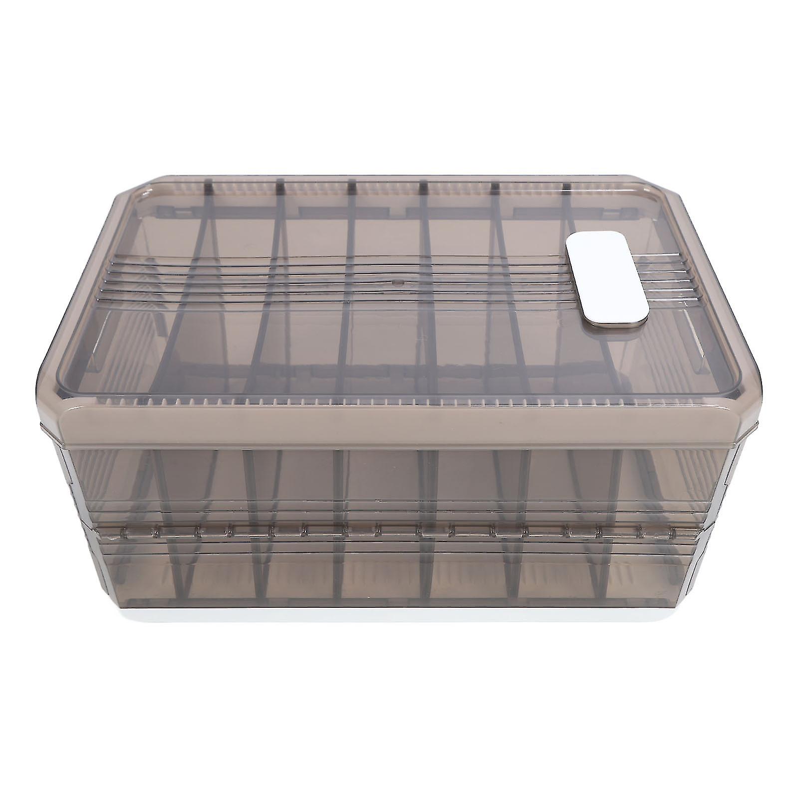 Wardrobe Clothes Organizer Clothing Compartment Storage Box Foldable Clothing Storage Box Large Size with Lid 7 Grids