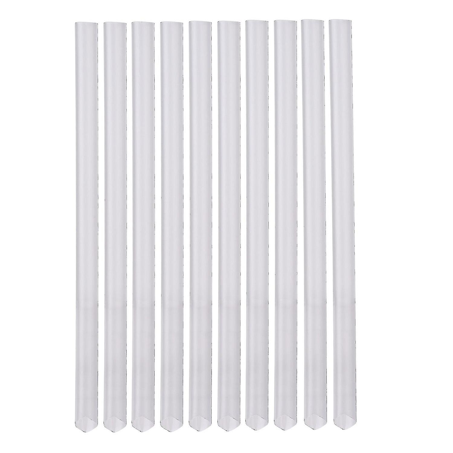 100pcs Clear Jumbo Straw Plastic Drinking Straws Smoothies Milkshake Cocktail