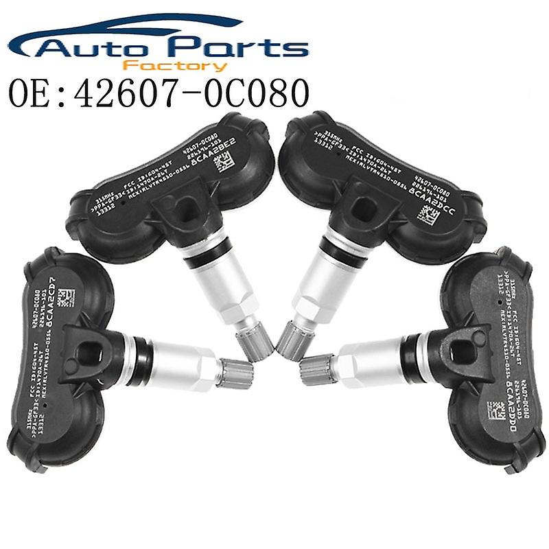 4 Pcs New High Quality Tire Pressure Monitor Sensor Tpms Sensor For Toyota 42607-0c080 42607-08010 42607-0c050 42607-0c070