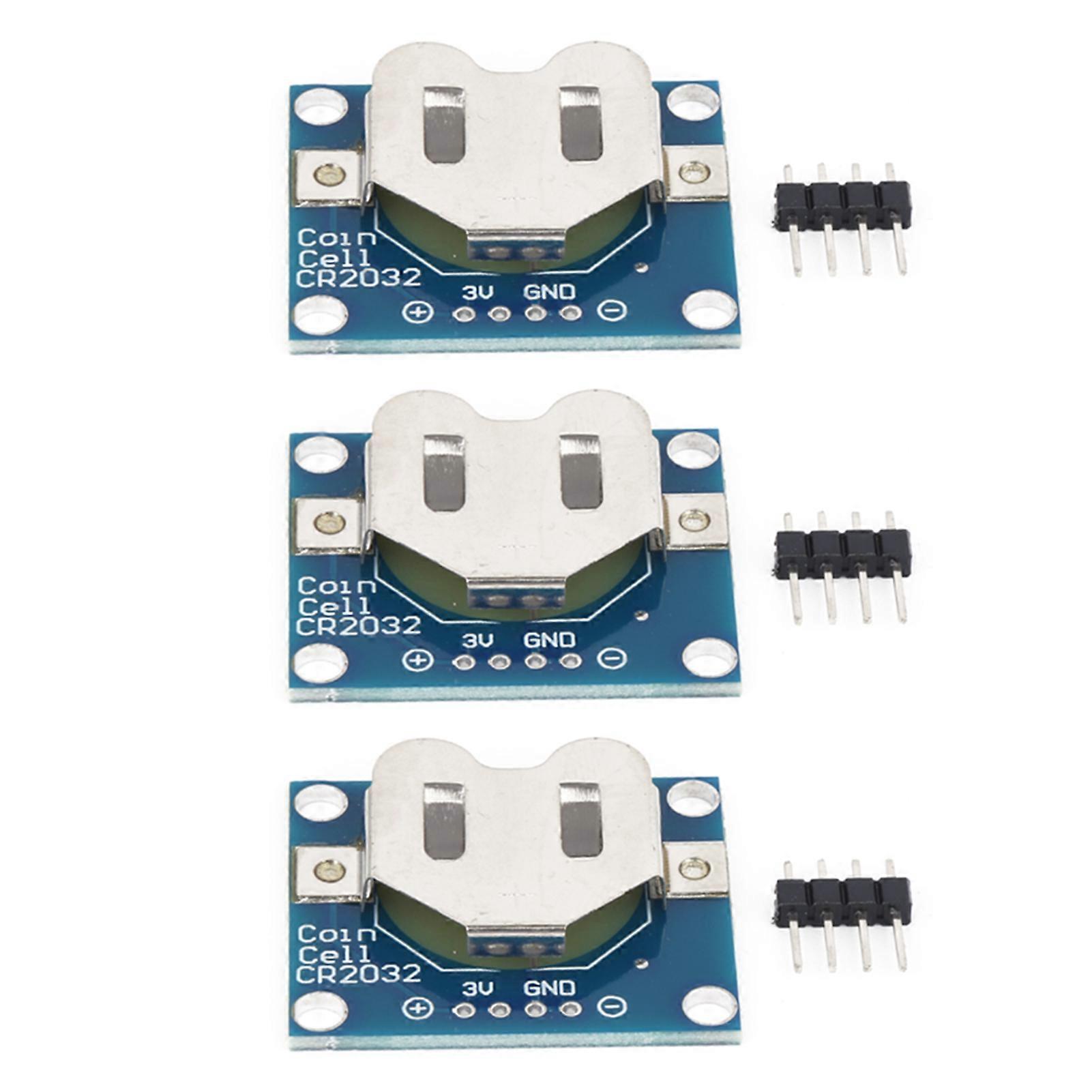 Module de support électrique pour pile bouton CR2032 de 20 mm, 3 pièces