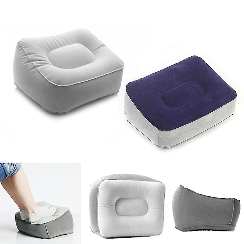 Portable Inflatable Foot Rest Pillow Cushion PVC Air Travel Office Home Leg Up Footrest Relaxing Feet Tool