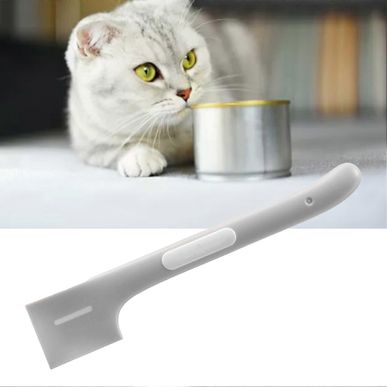 Pet Food Can Spoon Safe Practical Right Angular Design Dog Cat Food Canned Scoop Mixing Spoon for Home Gray 