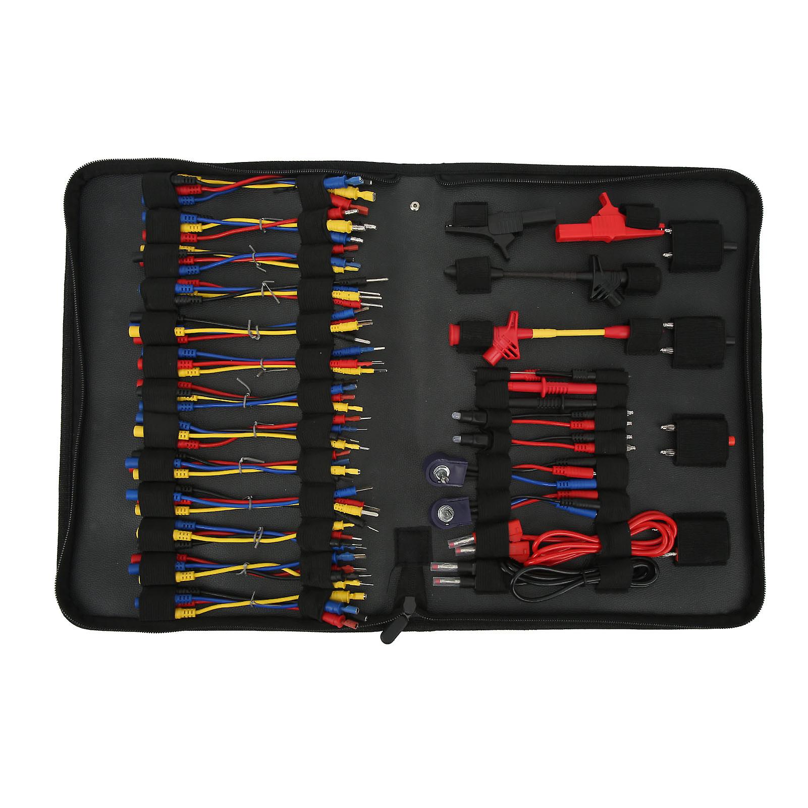 Automotive Circuit Test Leads Kit Multimeter Electrical Testers Diagnostic Tools Wire Connectors Adapter Cables with Carrying Bag 