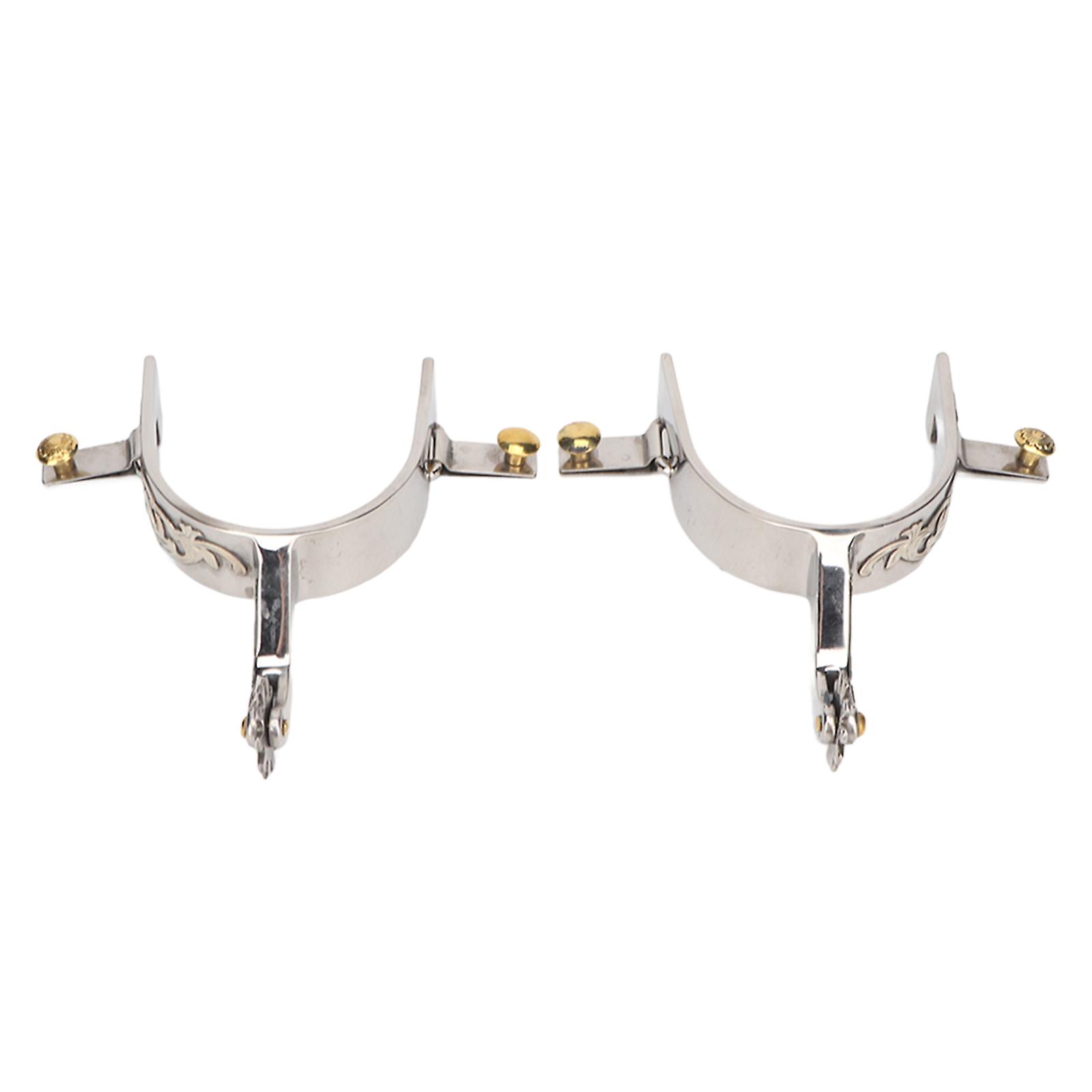 Lot de 2 éperons de cheval en acier inoxydable avec engrenage rotatif pour cavaliers passionnés