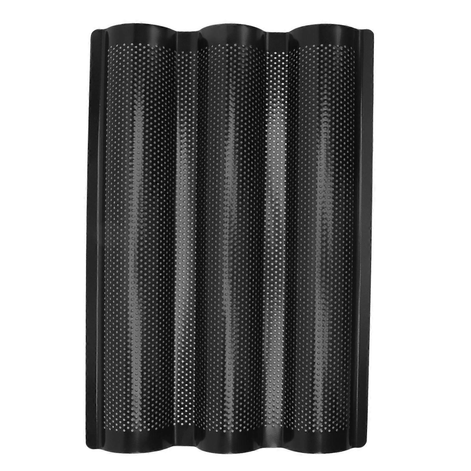 Non-Stick Bread Pan Baguette Pan Stainless Steel U Shape Uniform Heating Perforated Design French Bread Baking Pan for Home Baguette