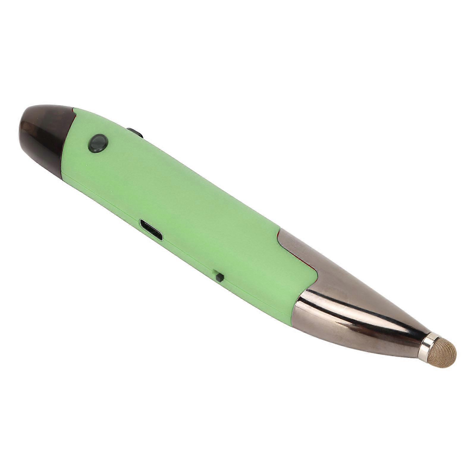 Wireless Pen Mouse Rechargeable Luminous Silent Small Portable Bluetooth 2.4g Dual Mode Wireless Pen Mouse for PC Laptop Green