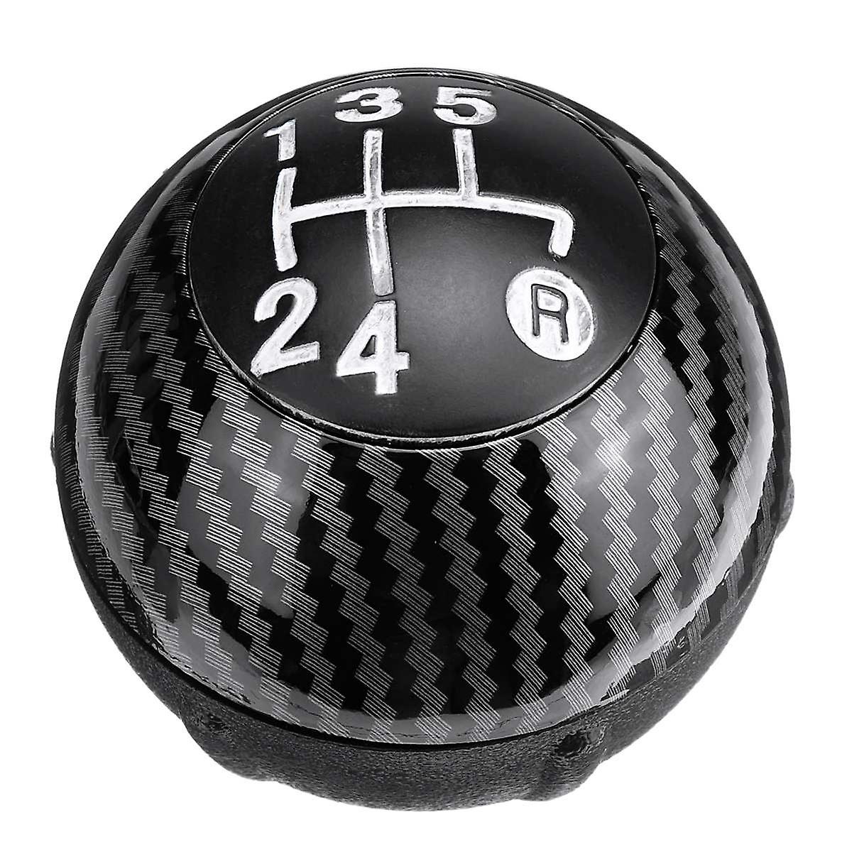 5 Speed Gear Shift Knob Shift Transmission Lever Knob Manual for 500 2012-2018 Carbon Fiber Styling