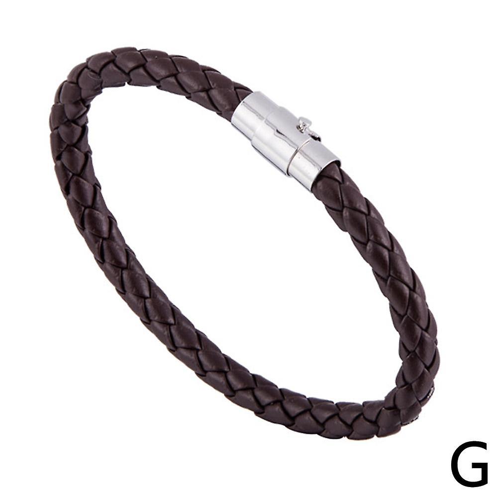 Jkapagzy end Fashion Leather Rope Braided Buckle Bracelet Metal Magnetic Clasp Punk Gift Q3V5 Charm Bracelets For U Jewelry