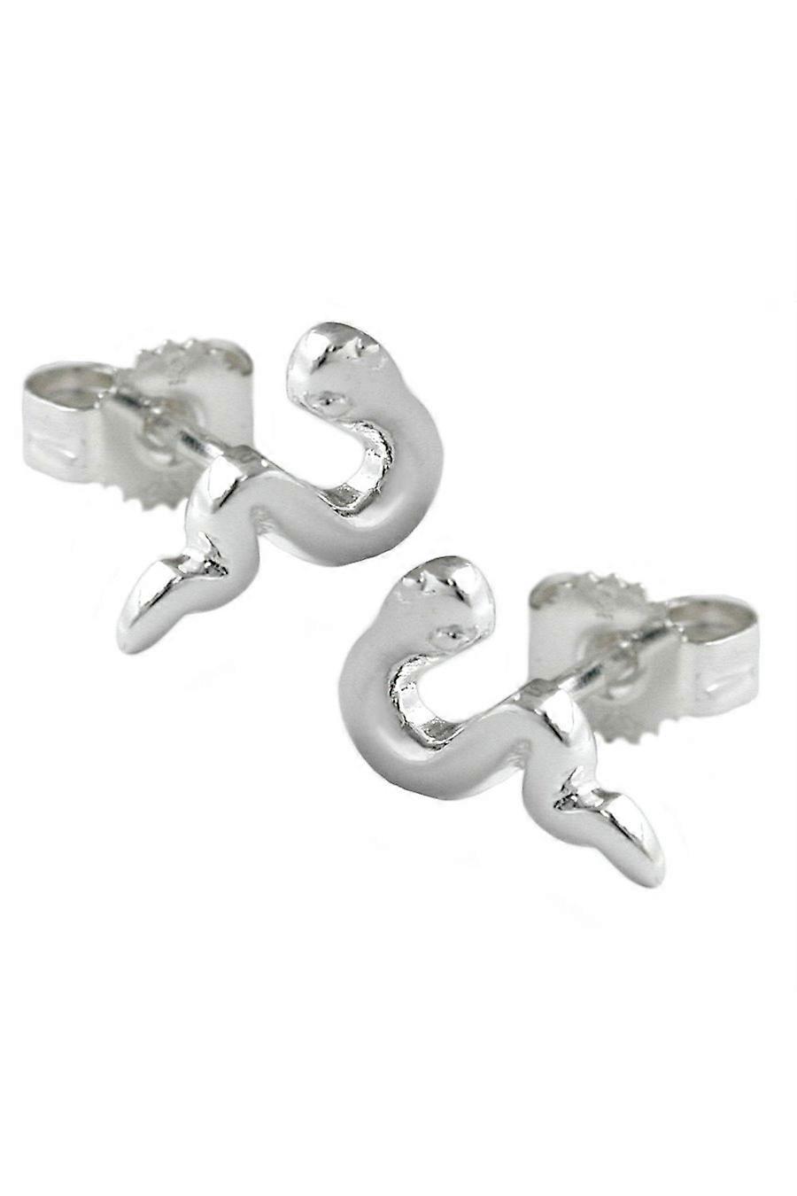 Stud Earrings Snakes Polished Silver 925 - Gl92180