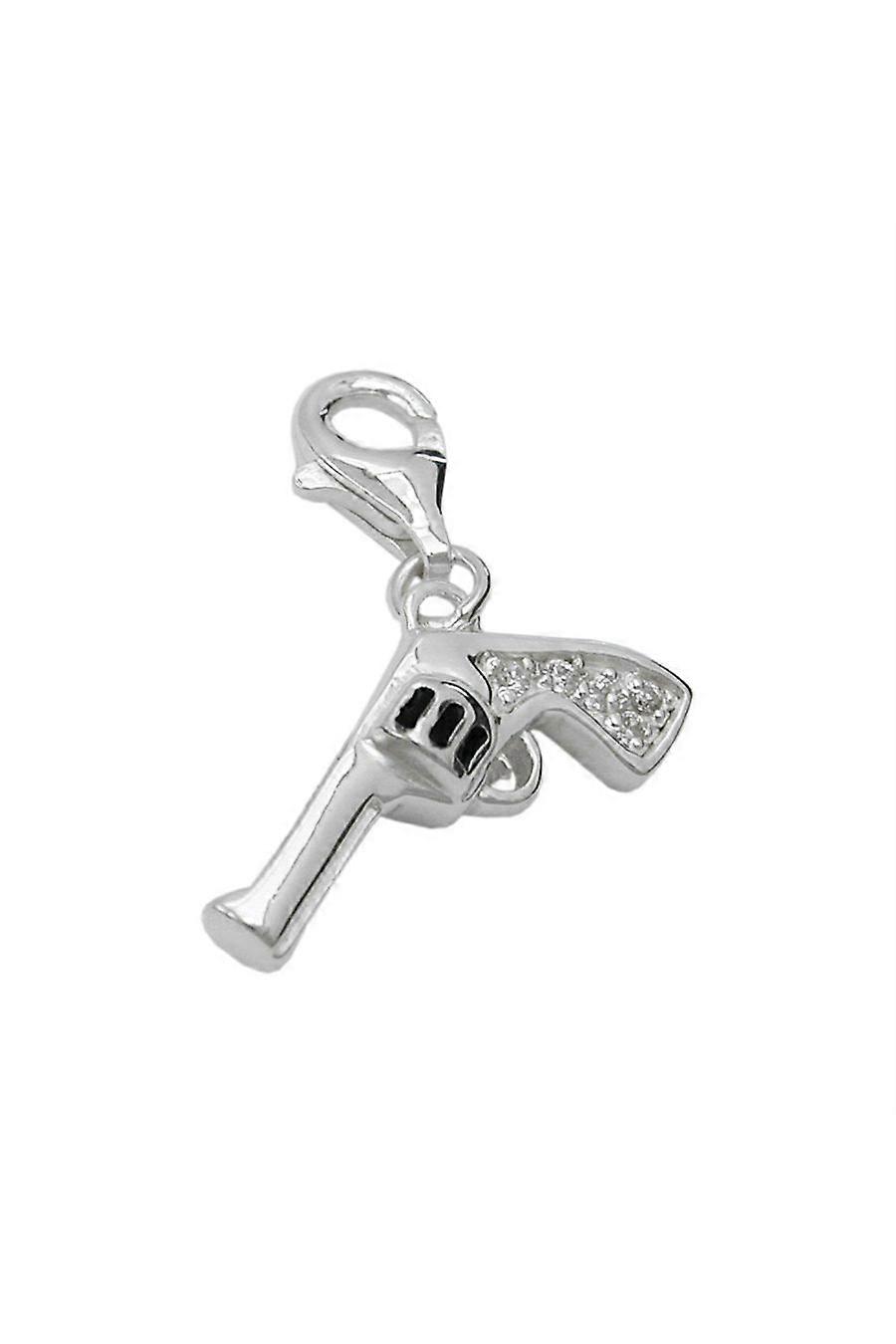 Charm Pendant Revolver Gun Silver 925 - Gl90640