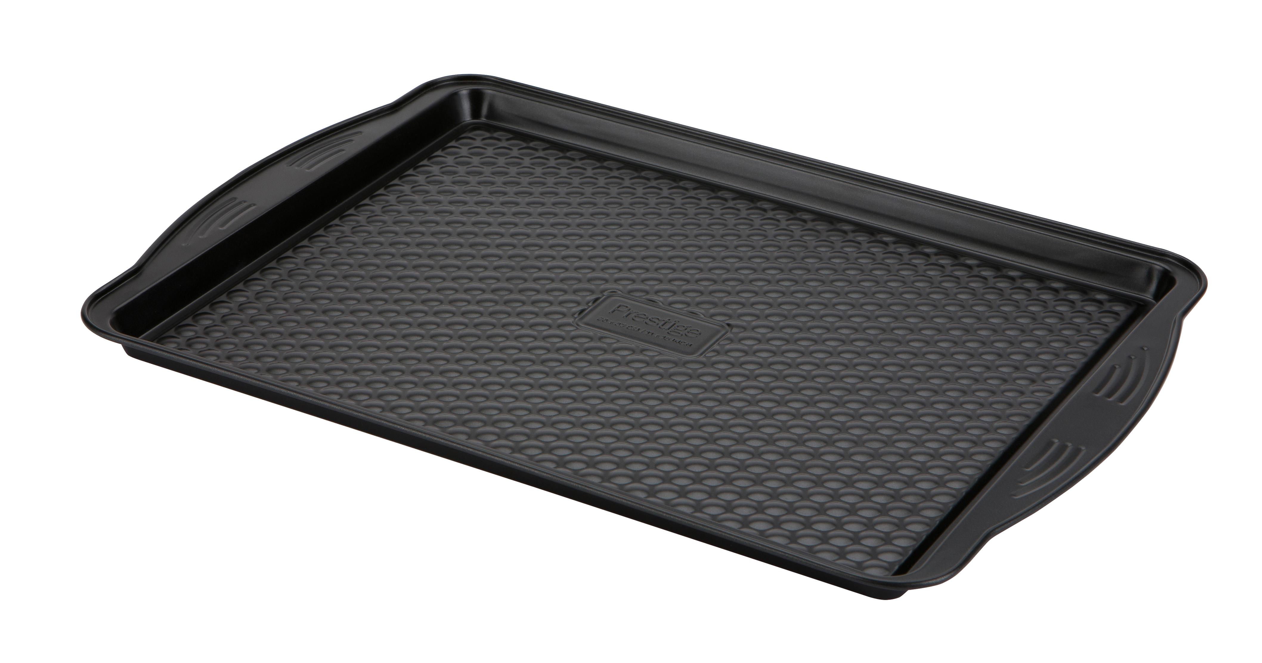 Prestige Aerolift Oven Tray Black Steel Large Rectangular Baking Tray