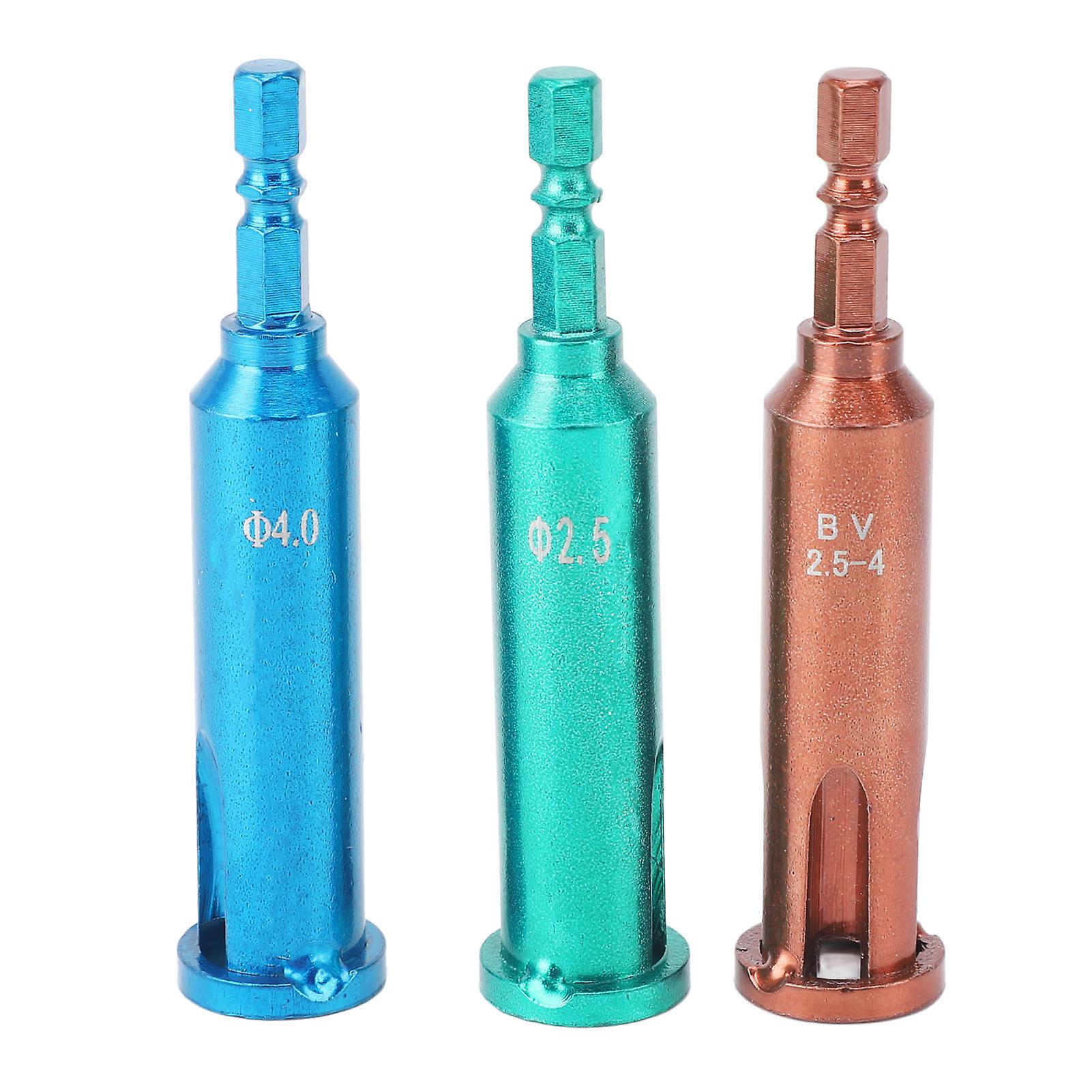 3PCS Set Wire Twisting Tool Carbon Steel 3 and 5 Way Spin Twisting Wire Connector Socket for Motorized Drill Driver