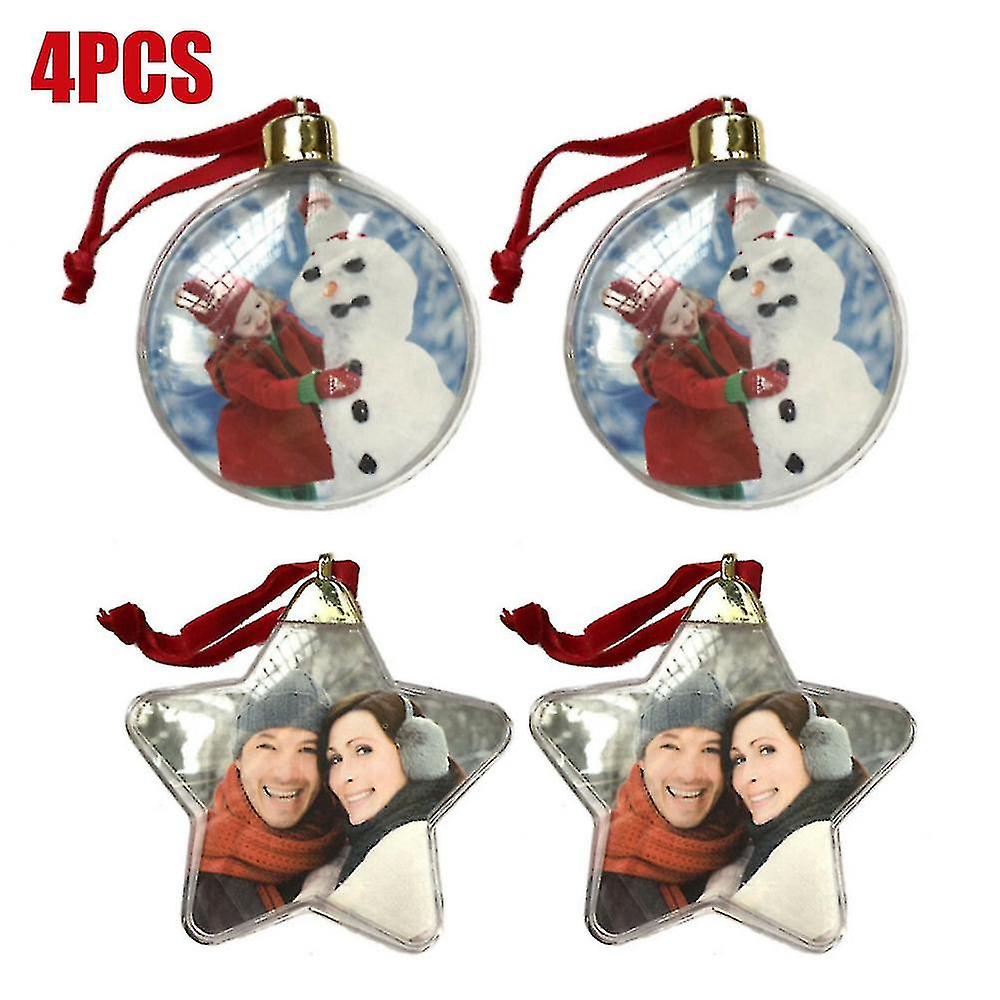 Noël Photo Insert Baubles Bricolage Festif Pendu Cadeau Noël Arbre Décor Prop