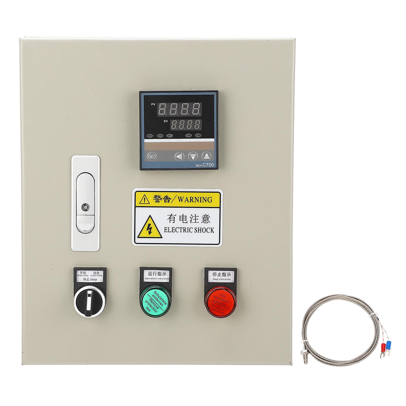 PID Temperature Controller with K Thermocouple Digital Thermostat Control Box 380VAC 3 Phase 15KW