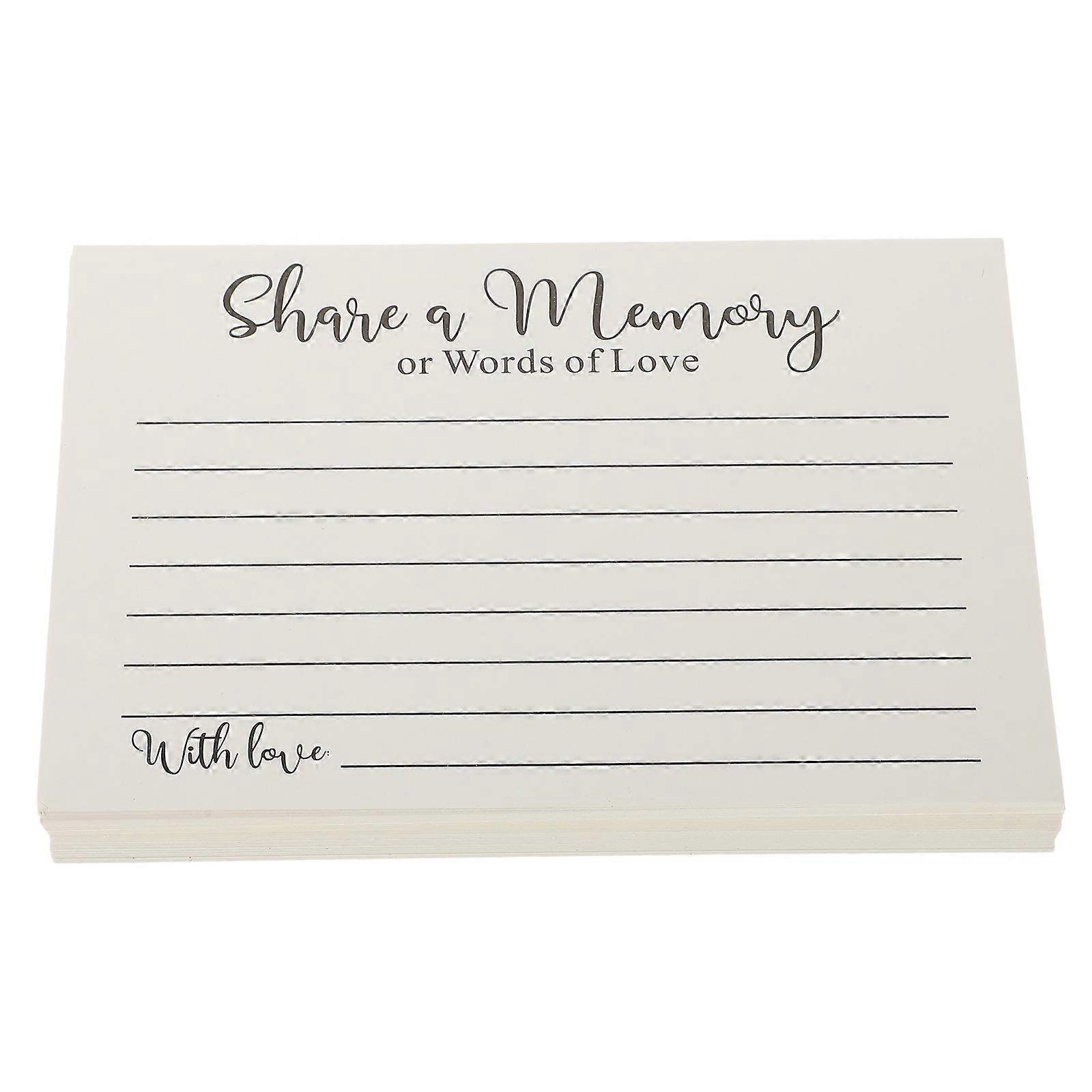 50 Sheets of Small Memorial Cards Multi-use Celebration Cards Chic Share A Memory Cards
