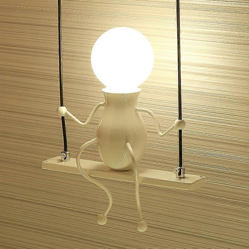 Creative Humanoid Wall Light Modern Led Wall Light Simple Candle (White)