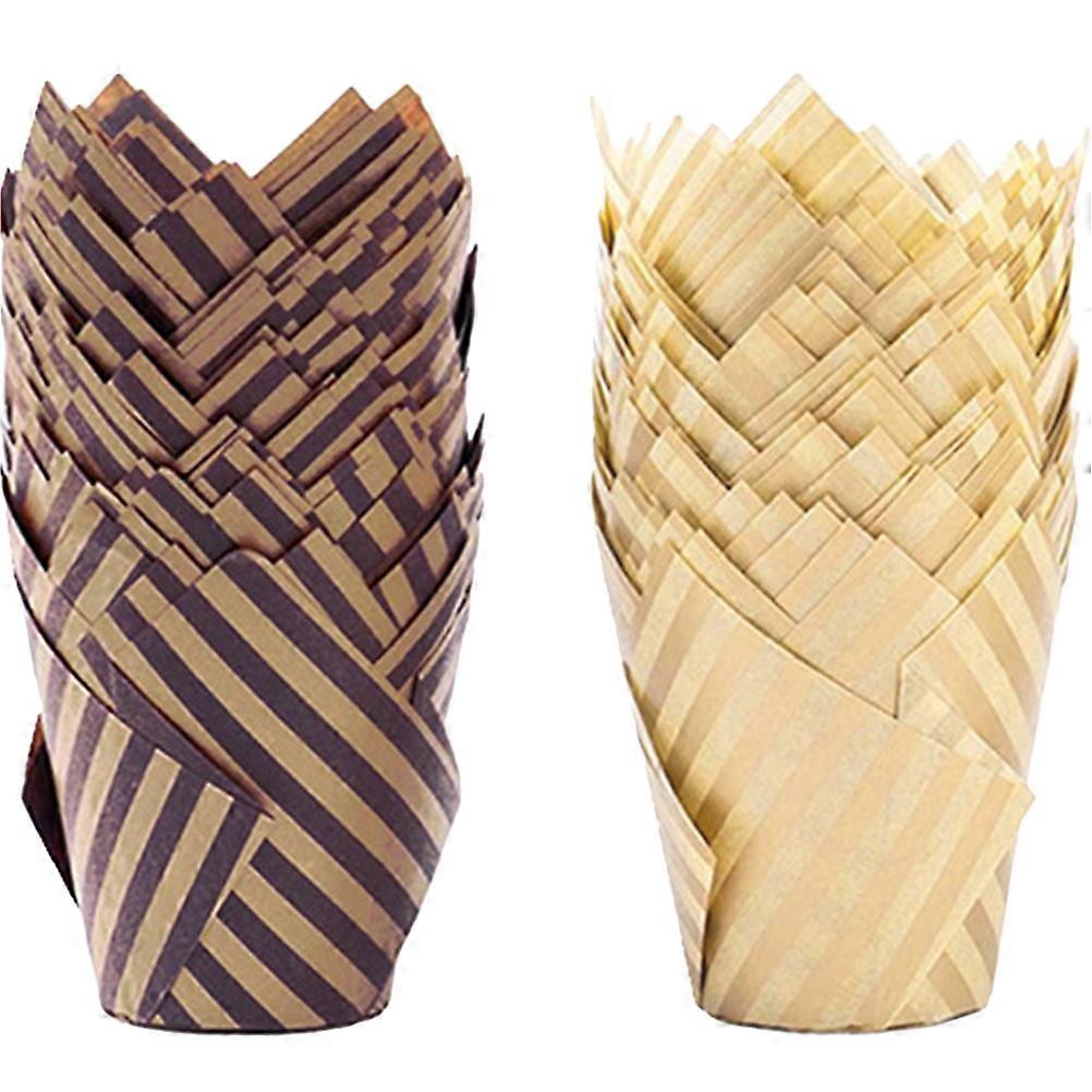 200Pcs Cake Baking Cups Tulip Cupcake Liner Paper Cupcake Liners Muffin Cake Liners for Baking