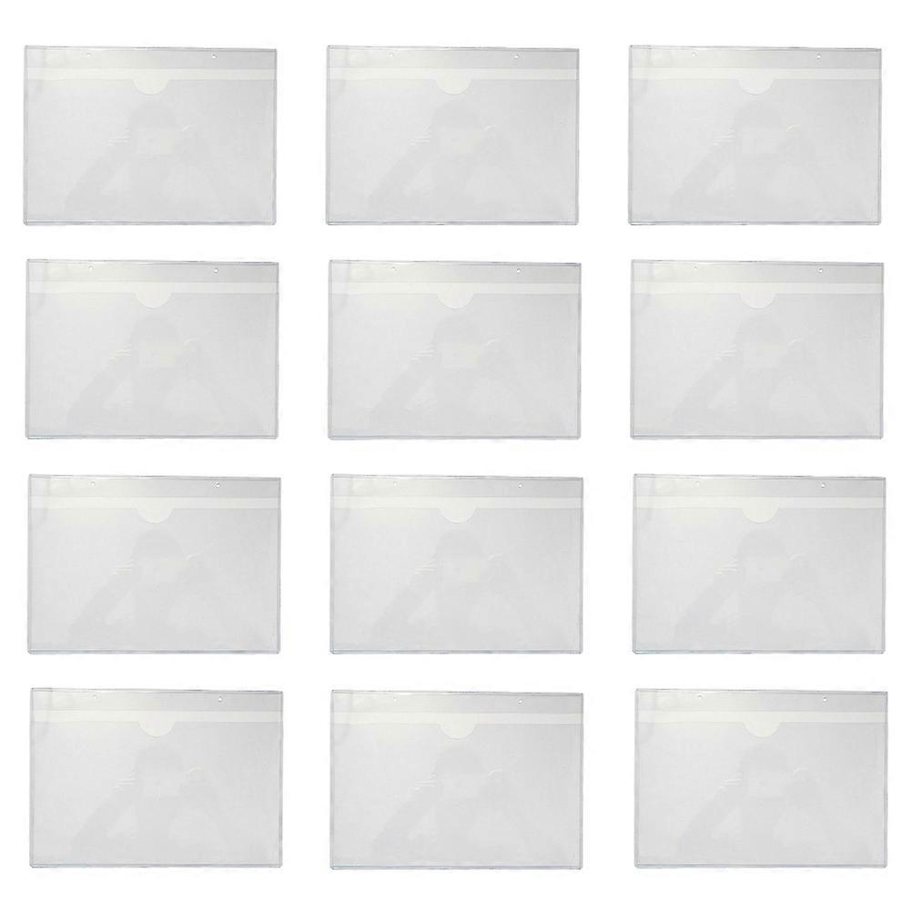 20pcs Self-adhesive Cards Pockets with Open Sides Clear Plastic Cards Pockets
