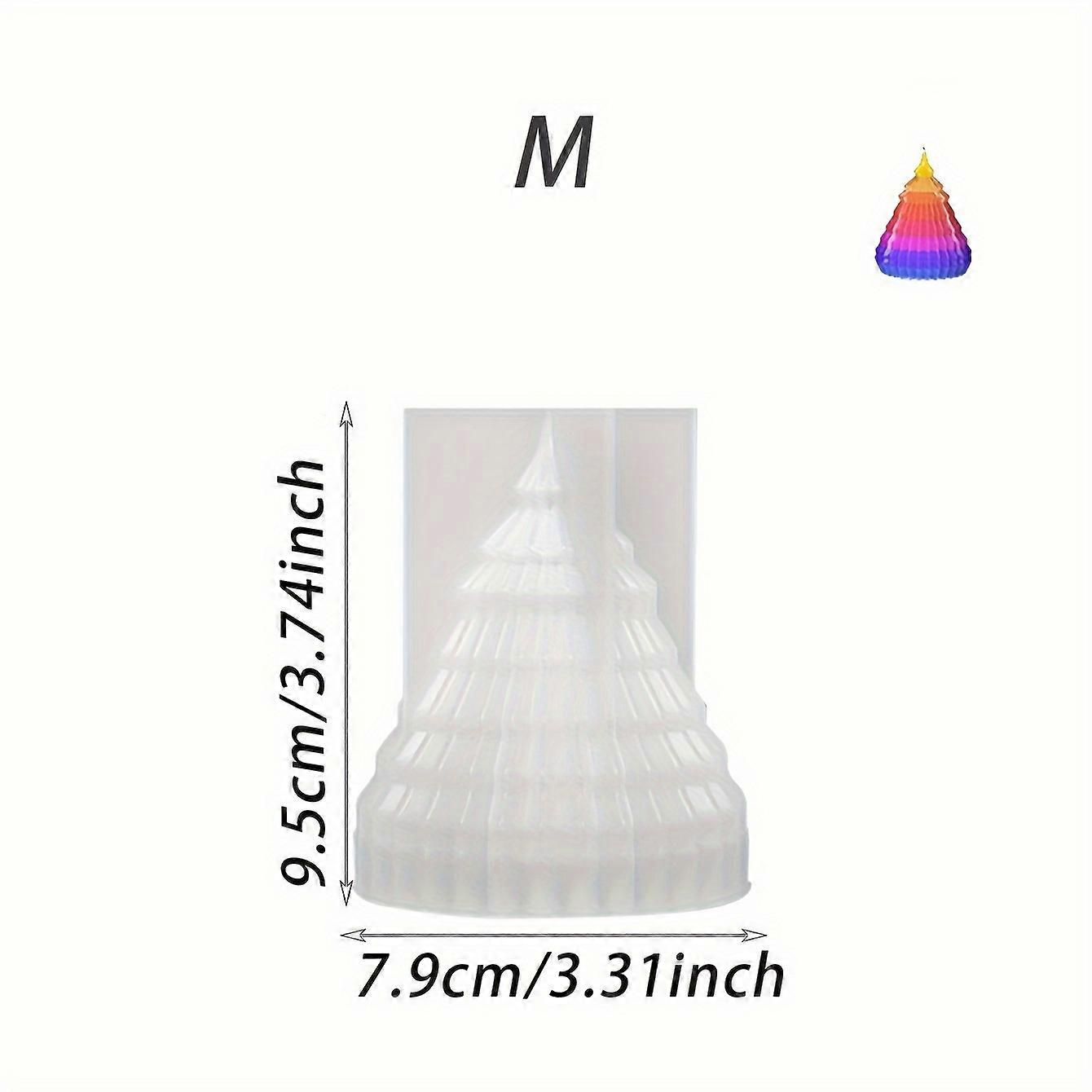 Barsinfi 3D-Origami-Weihnachtsbaum-Silikonform DIY-Weihnachtsbaum-Duftkerze Weihnachtskerzendekoration Handgefertigte Produktform