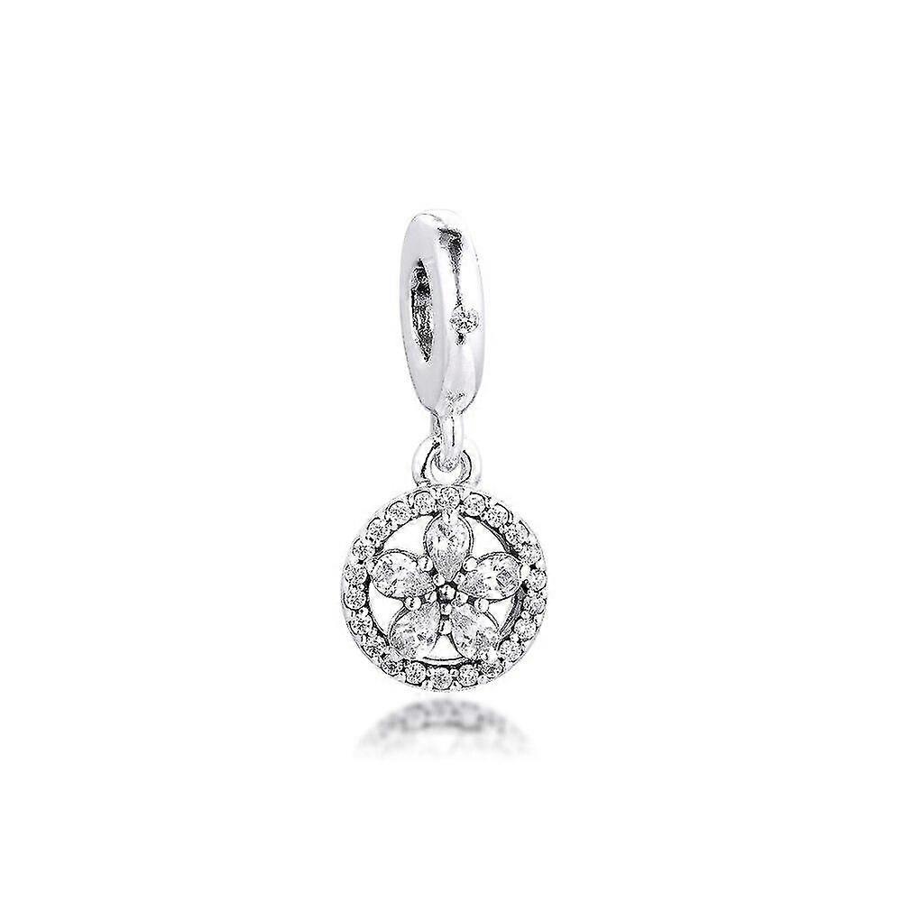 snowflake circle dangle sterling sparkling silver bracelets