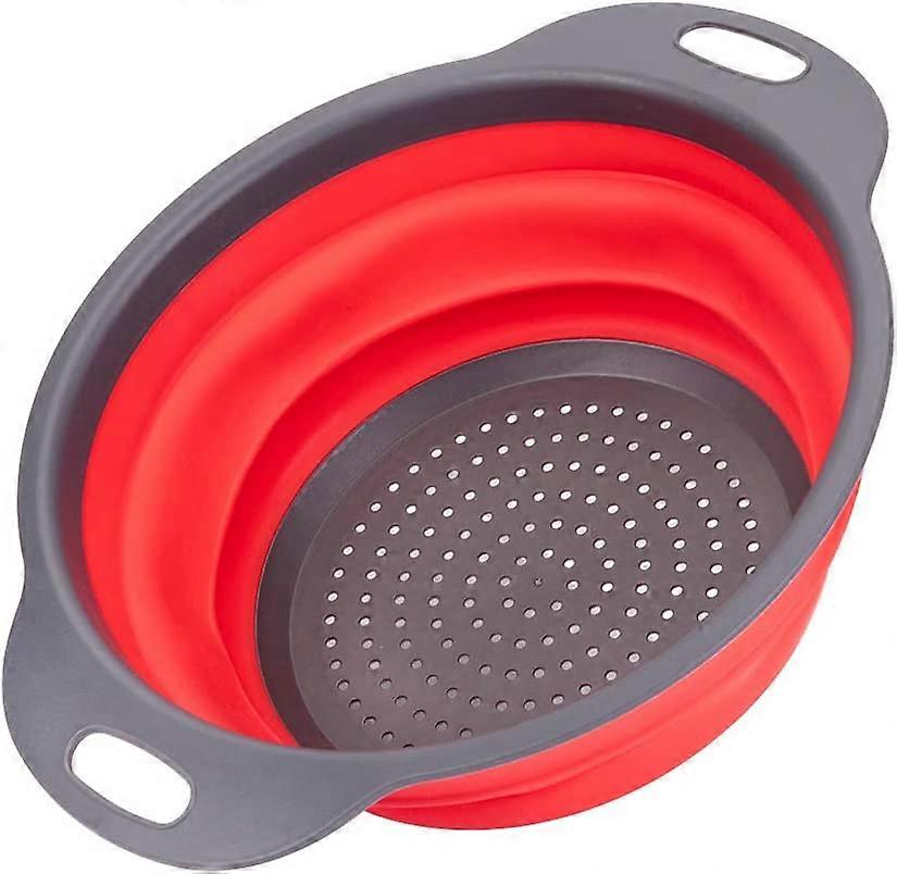 Strainer Basket - Collapsible Space Saving Strainers - Collapsible Round Tray For Leaky Fruit, Draining Strainer Basket.