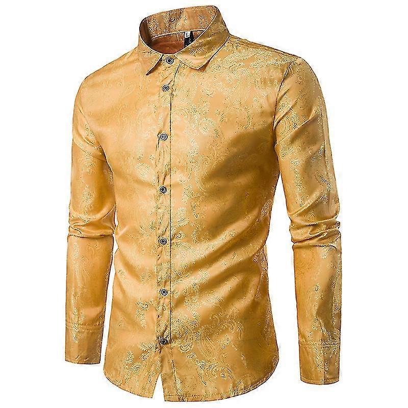Sliktaa Mens Paisley Pattern Fitted Shirt