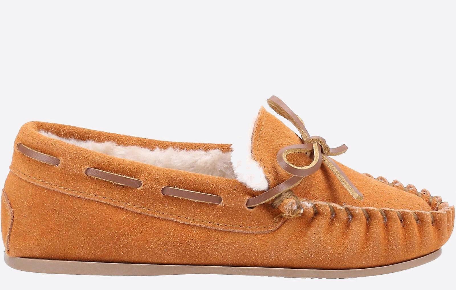 Hush Puppies Addison Memory Foam Junior Slippers Tan