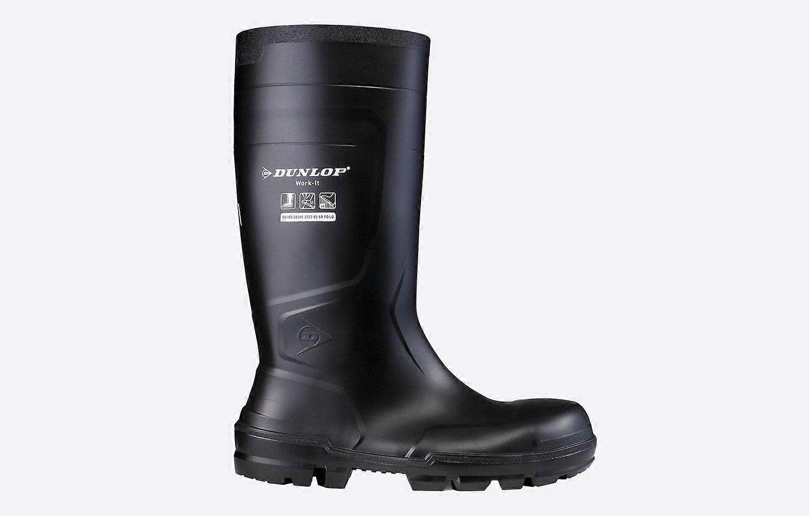 Dunlop Work-It Full Safety WATERPROOF Wellington Black