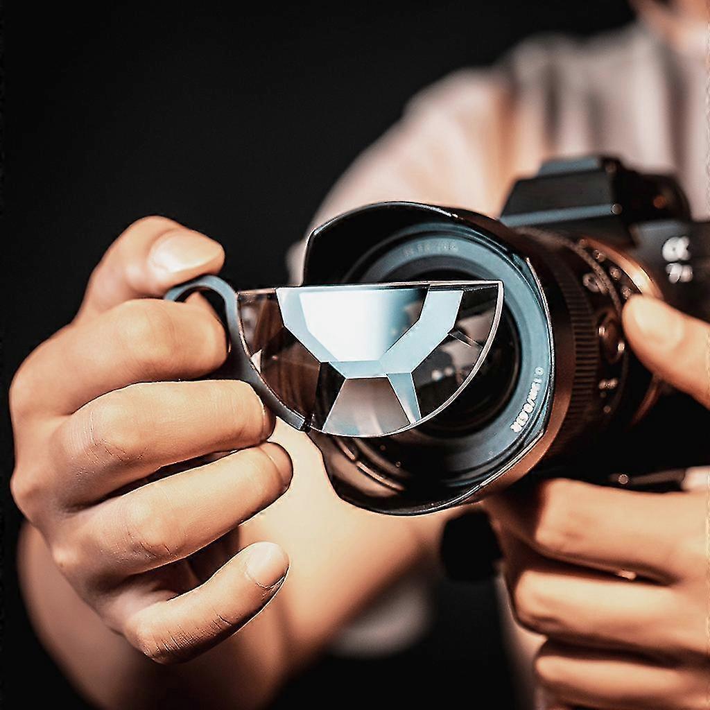 79mm Handheld Semicircle Kaleidoscope Special Effects Filter Optical Glass Prism Multiple Refractions For Photography