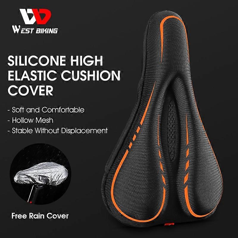 WEST BIKING Soft Gel Bike Saddle Cover Silicone Cushion MTB Road