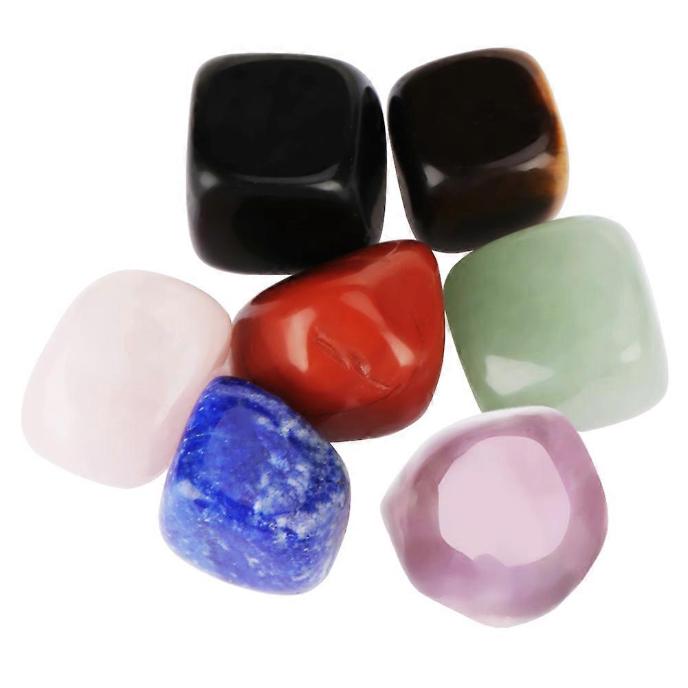 7PCSナチュラルクリスタルヒーリングタンブルストーンセットヨガチャクラエネルギーストーン