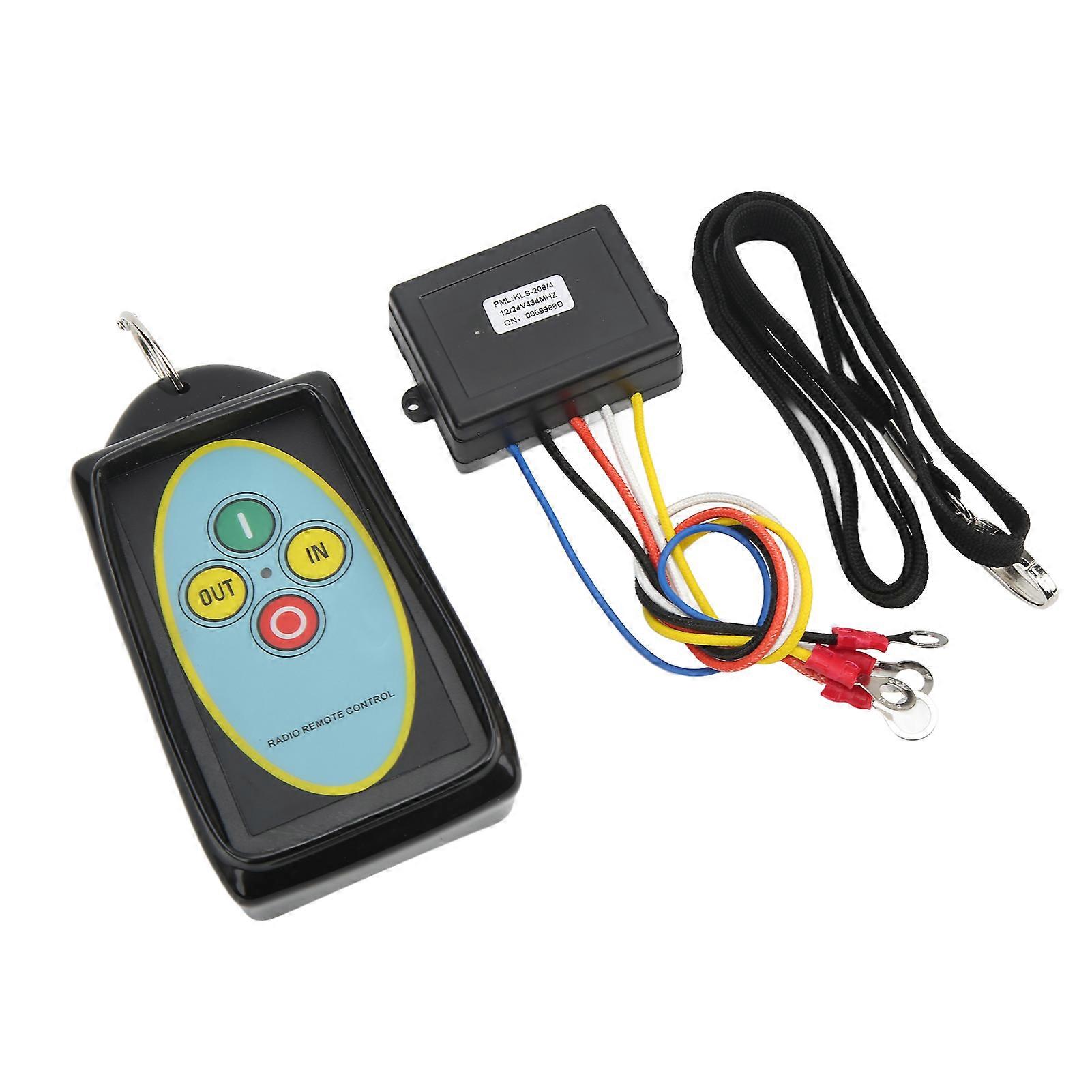 Wireless Winch Remote Control Kit 12V 24V 75ft Long Range 434MHZ for Tuff Stuff Recovery Winches