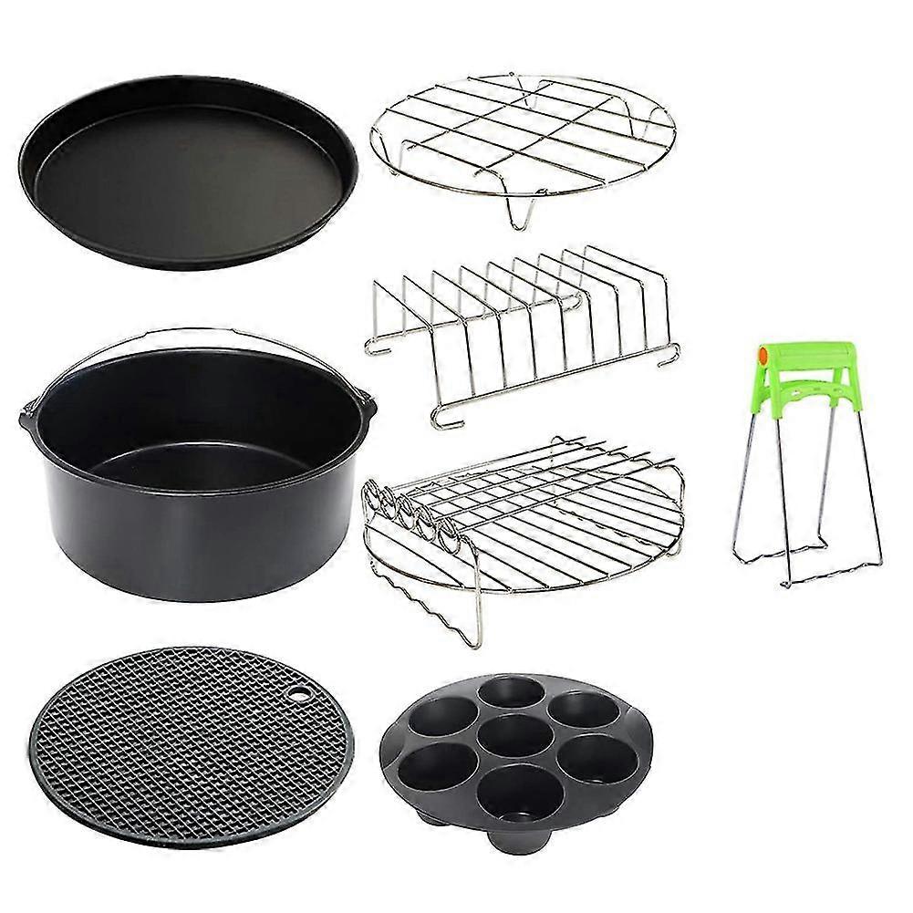 air fryer accessories set of 8 fit all 5.2qt-6.8qt air fryer bpa free