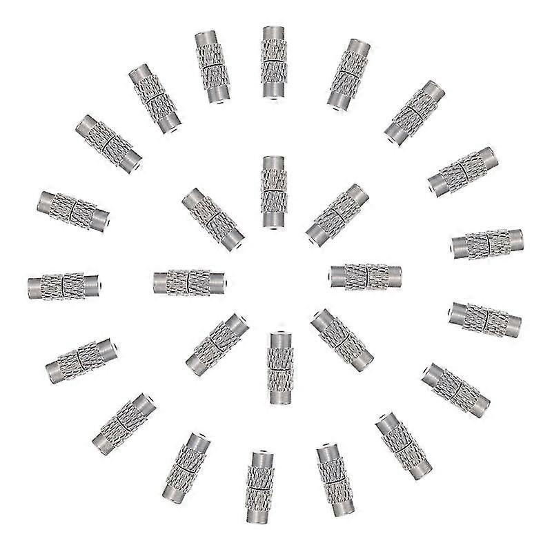 50pcs screw clasps barrel jewelry end tip caps hole tube fastener cord end caps